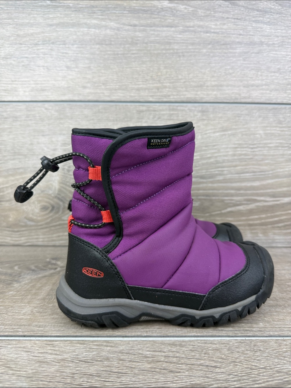 Keen Puffrider Toddler Girl Sz 12 Warm 200g Waterproof Purple Winter Snow Boots